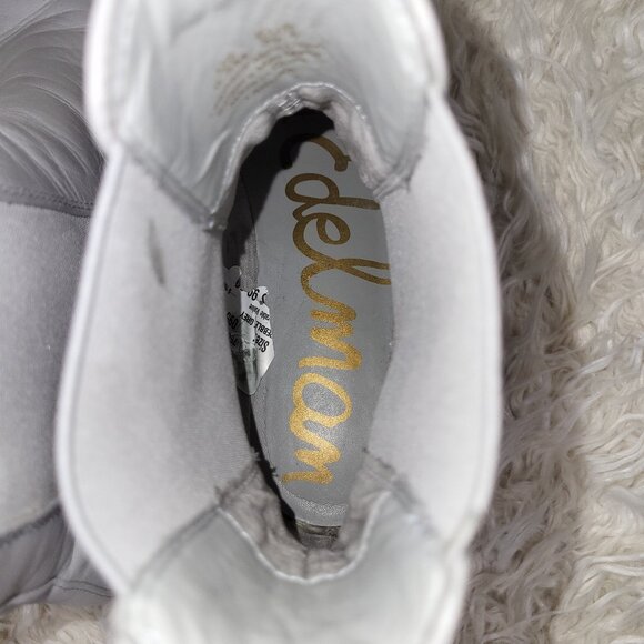 Sam Edelman Women's Laguna Chelsea Pebble Grey Leather Ankle Boot 9.5M - Picture 8 of 11